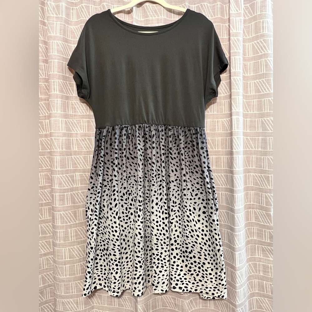 Leopard dress w/pockets